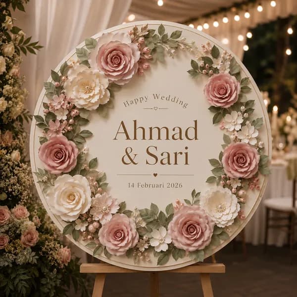 Round Board — Ahmad & Sari Wedding