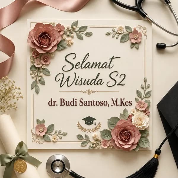 Wisuda S2 — dr. Budi Santoso, M.Kes