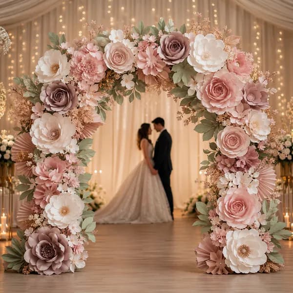 Paper Flower Arch — Wedding